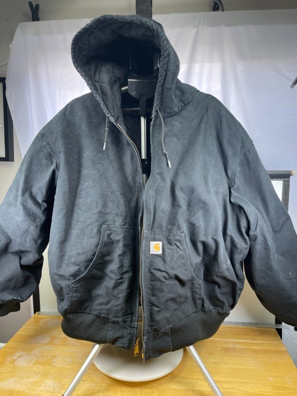 Carhartt J140 Black Duck Active Jacket USA Made Quilt Lined 4XL - Picture 2 of 16